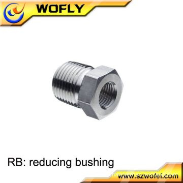 RB-03-02 straight tube male female pipe metal bushing fittings